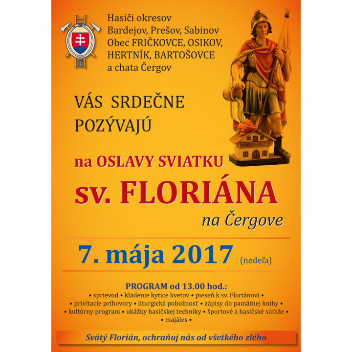 Oslavy sviatku sv. Floriána na Čergove